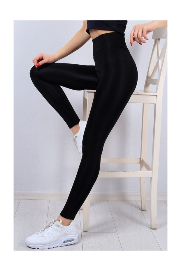 Esemod Women's Black Smoothing Daily Sports Stylish Comfortable Push Up High Waist Slim Fit Tights