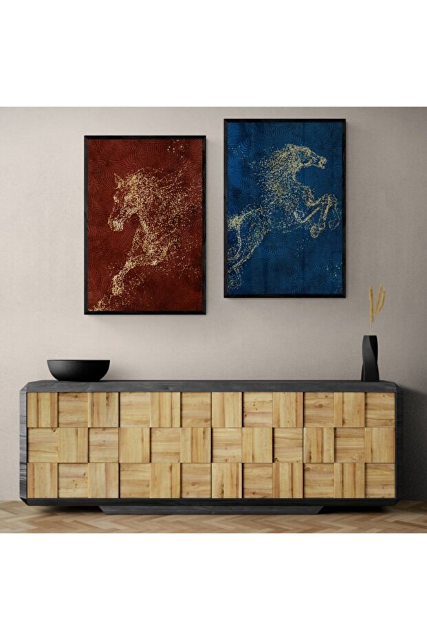 Çerçeveli Soyut Ahşap Tablo - 2