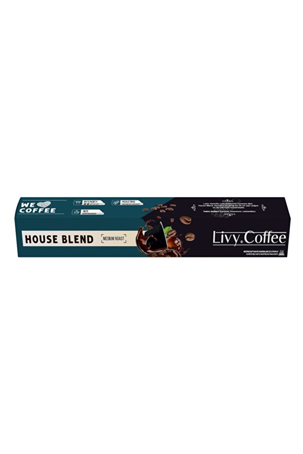 Aluminum Nespresso Compatible Coffee House Blend Capsules, 10 Capsules