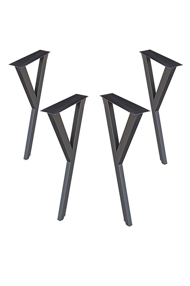 4 Lü Y Model Metal Ayak Masa Ayağı Mutfak Yemek Çalışma Masası Ayağı Pingolu Metal Masa Ayakları - 6