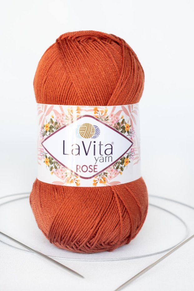 Rose Amigurumi, Punch, Etamin, Hand Knitting Yarn Taka Yarn (2321-Orange)