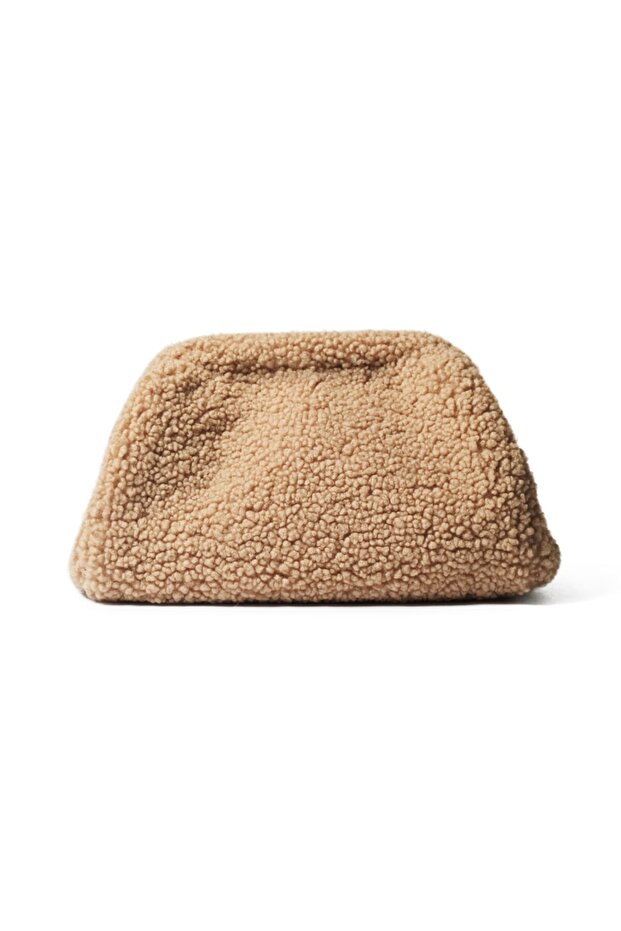 Nerry Atelier Secret Beige Teddy Plush Women's Handbag