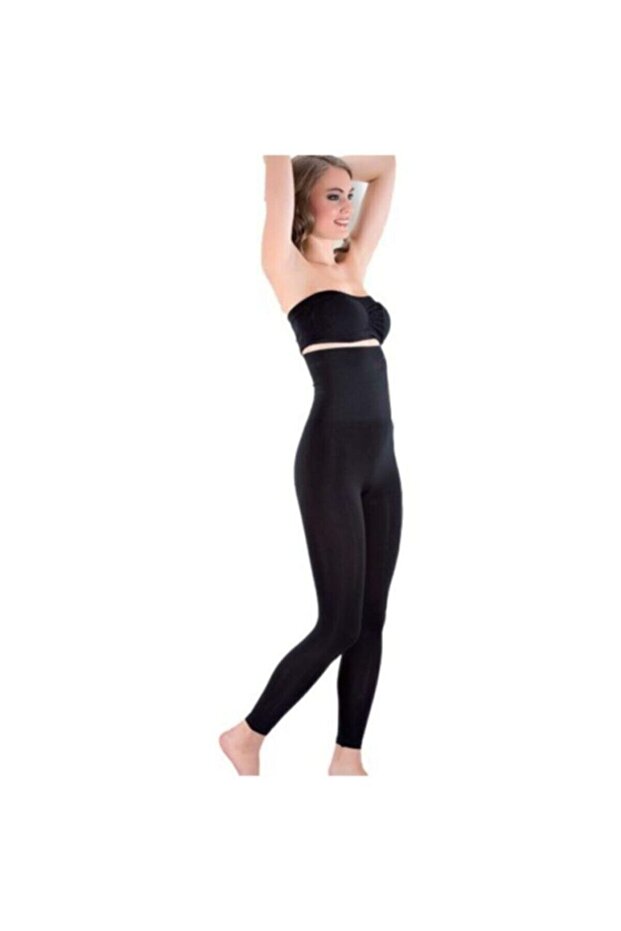 Women's Black High Waist Corset Tights 01 M