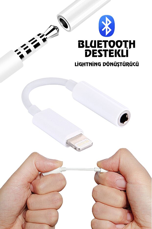 Iphone Ipad Ios Lightning Plug Play سماعة رأس للسيارة Aux Converter Converter 3.5mm متوافق