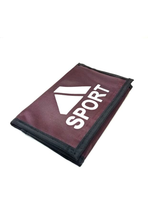 Bordo Kumaş Cüzdan - 1