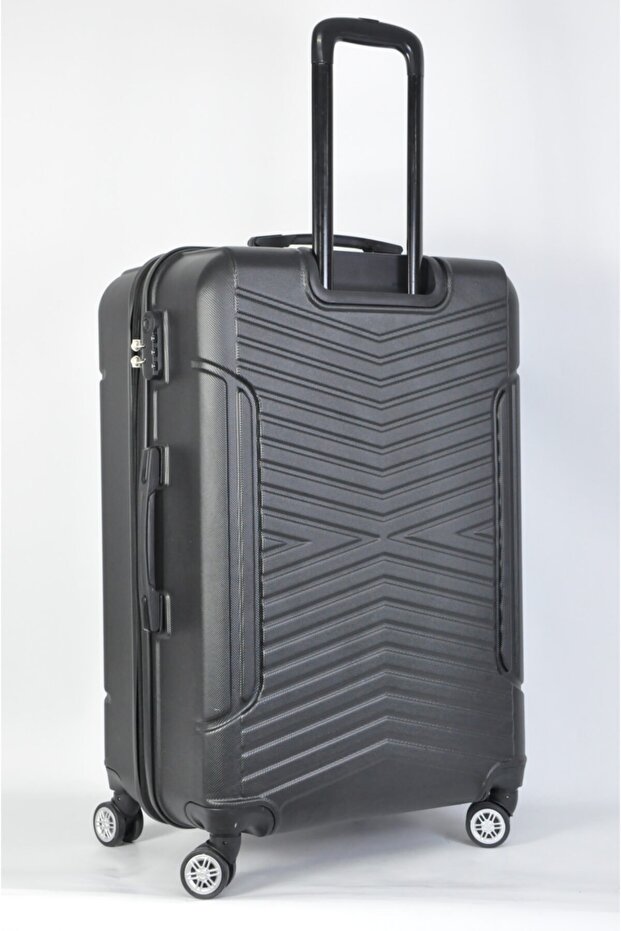 Abs Valiz 4 Teker 3'lü Set Siyah - 6