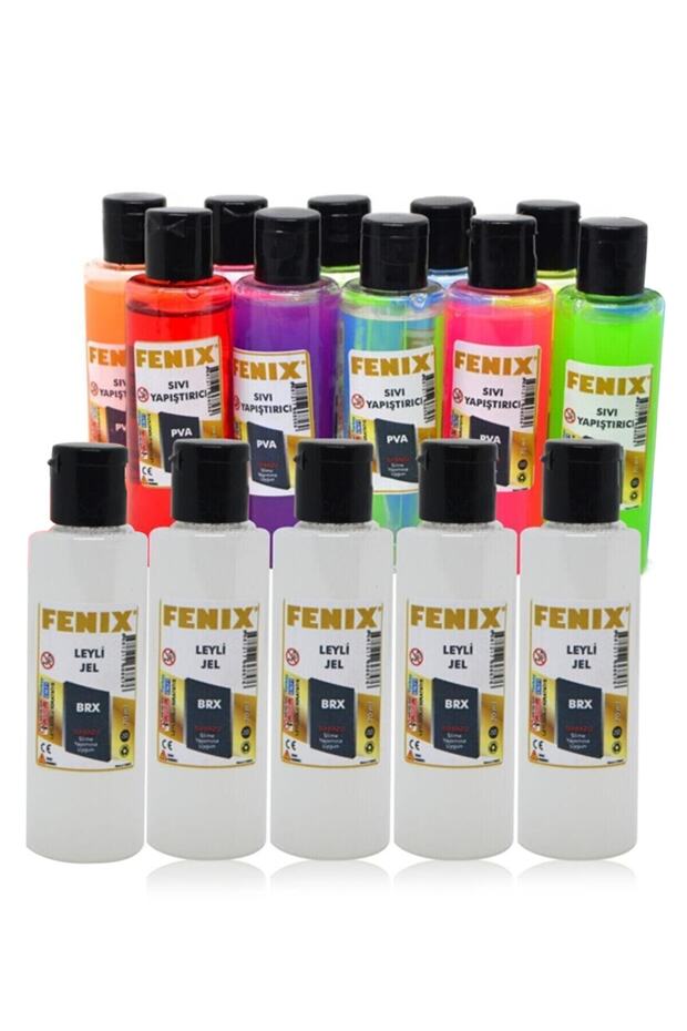 Slime Yapım Seti 10 Adet Slime Slaym Jeli + 5 Adet Sıvı Boraks - 1