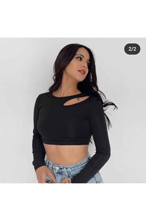 Omuz Detaylı Crop - 1