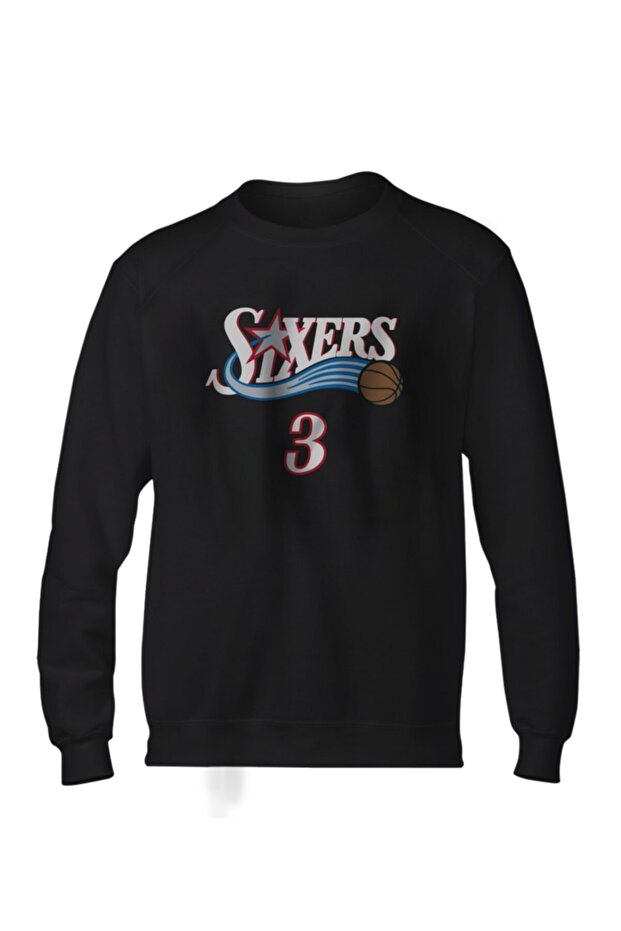 Siyah Sixers Allen Iverson Basic Sweatshirt - 1