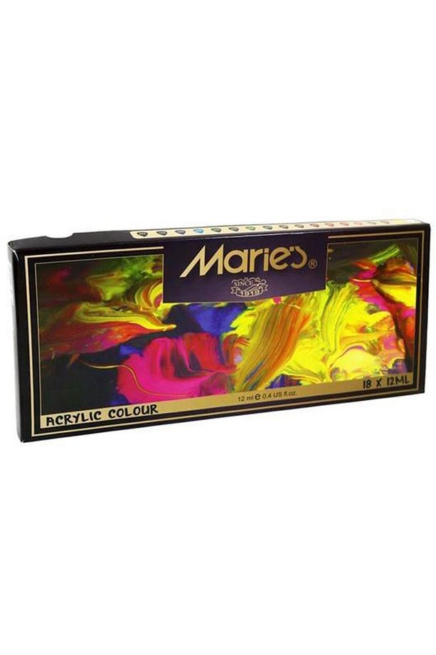 18 Renk Akrilik Boya 818B 12 Ml Mrmar0016 - 1