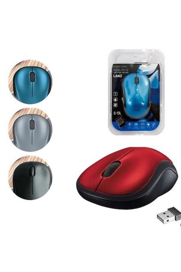 Wireless 1200 Dpı Kablosuz Optik Mouse - Kablosuz Mause C-13l Gri - 2