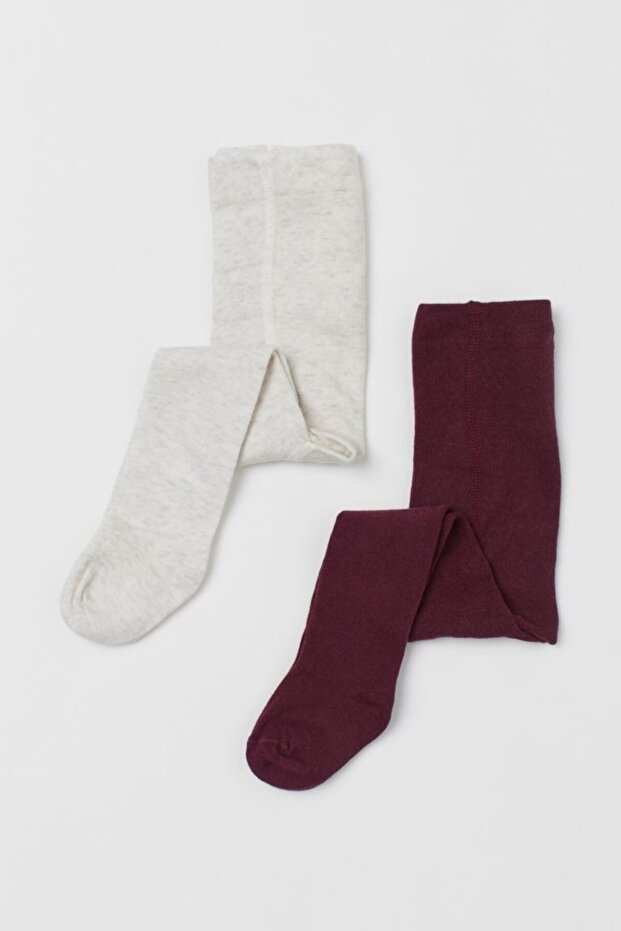 عبوة من 2 جوارب طويلة قطنية للأطفال