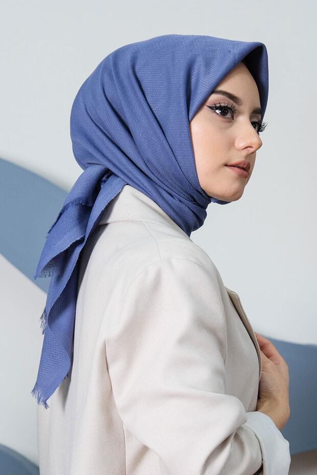 Pamuk Eşarp Indigo - 1