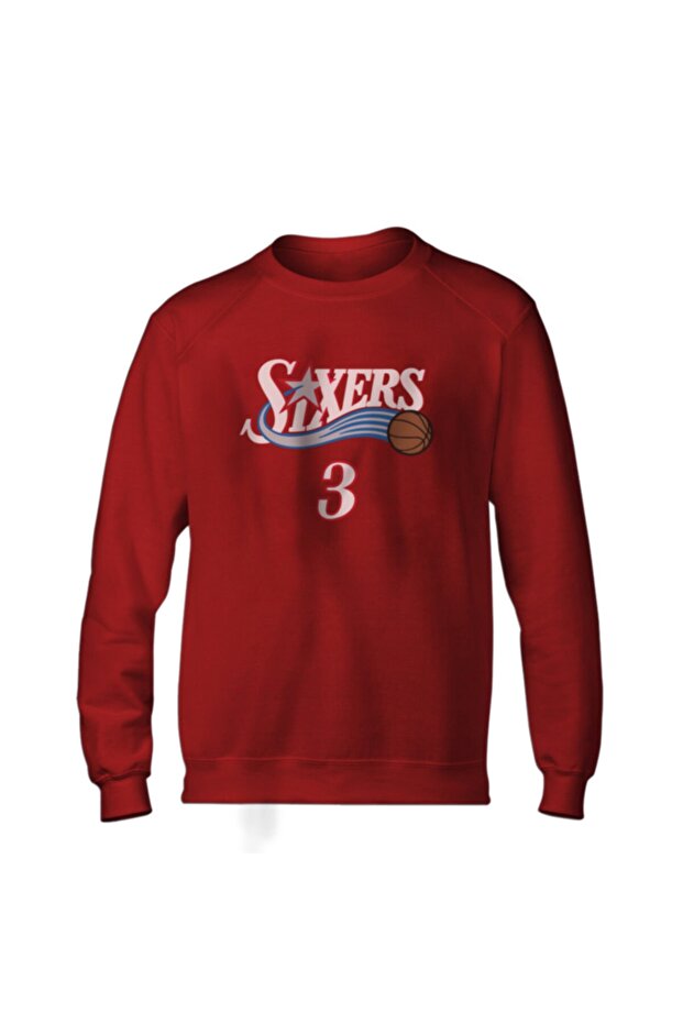 Siyah Sixers Allen Iverson Basic Sweatshirt - 3