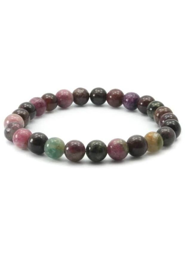 Certified Colorful Tourmaline Natural Stone Bracelet