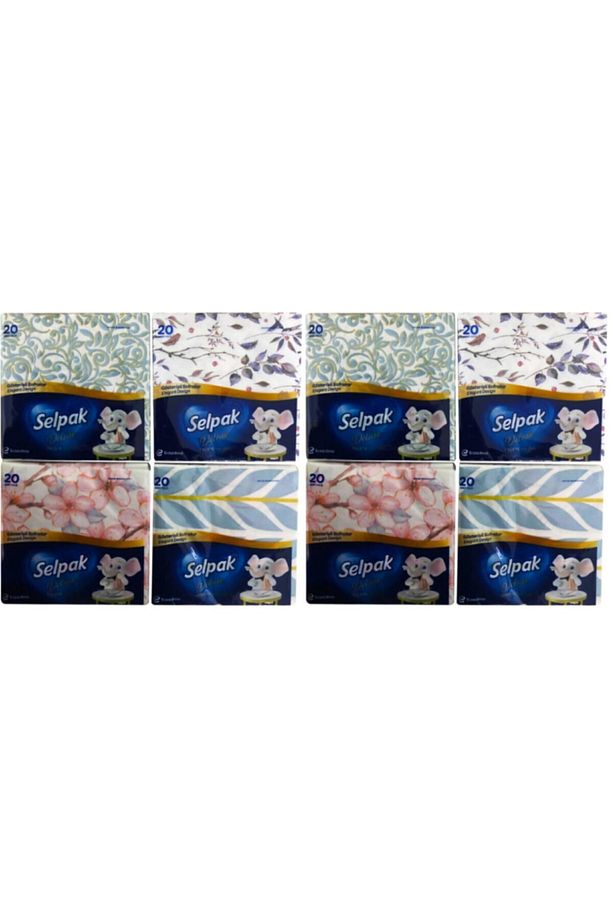 Deluxe Elegant Design Desenli Peçete 29,5 X 30 Cm 20'li X 8 Adet - 1
