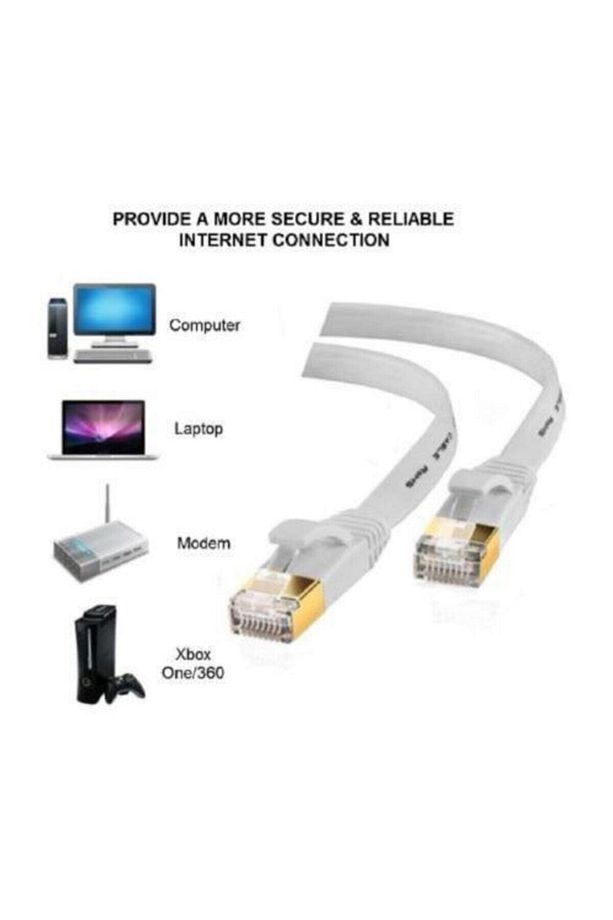 4256 Cat7 Ethernet Rj45 Modem Internet Kablosu 1 Metre 10gbps 600mhz - 5