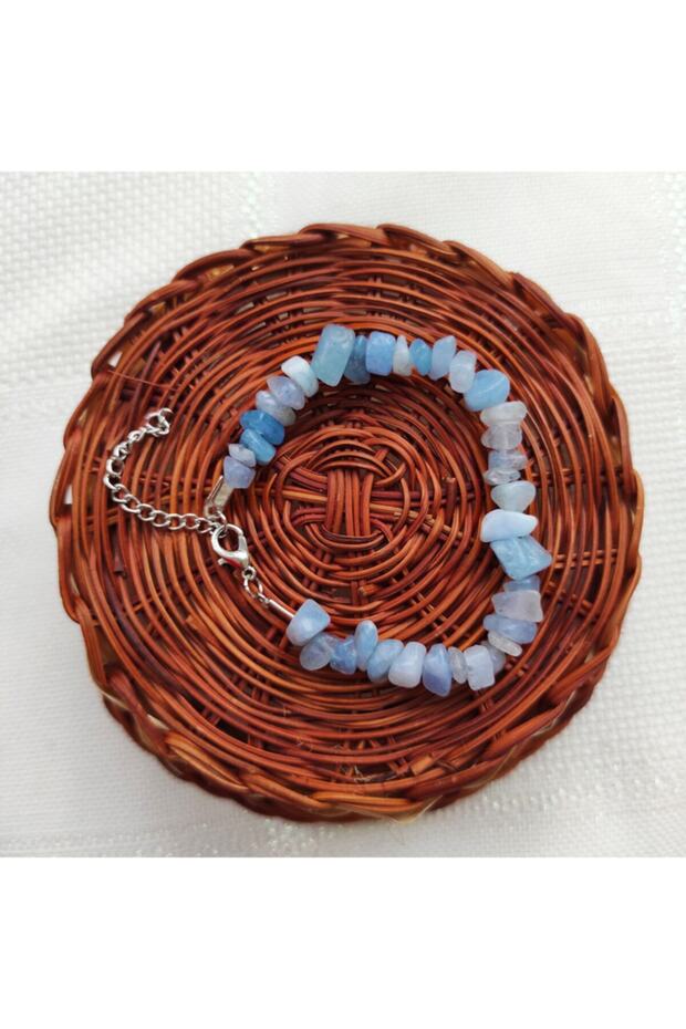 Natural Aquamarine Stone Broken Stone Natural Stone Women's Bracelet