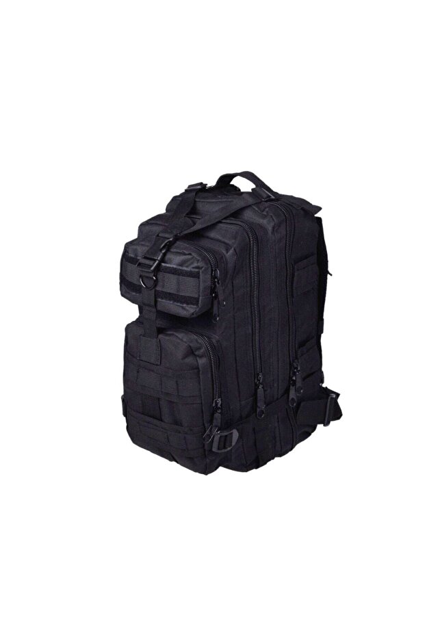 Men's Black Military Bag Tactical Bag Mountaineer Bag Si Black