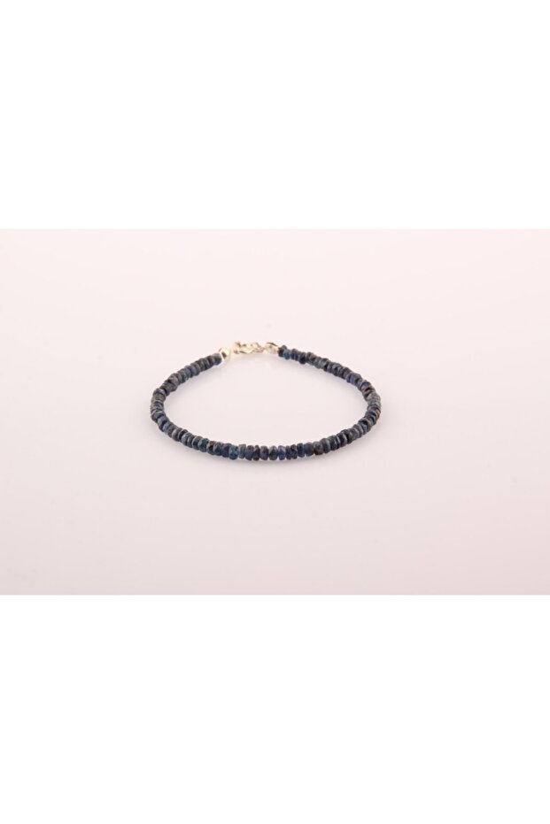 Certified Navy Blue Sapphire Natural Stone Bracelet