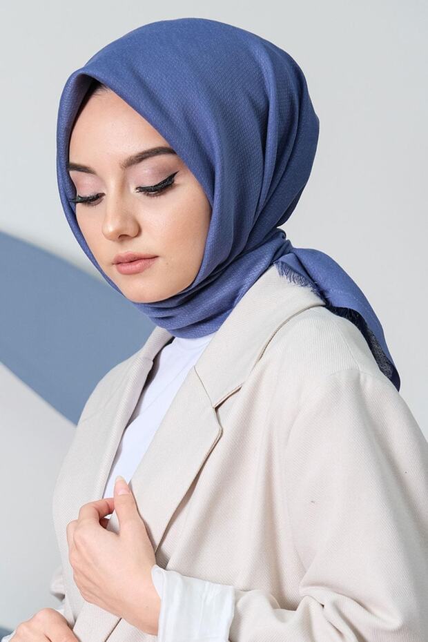 Pamuk Eşarp Indigo - 2