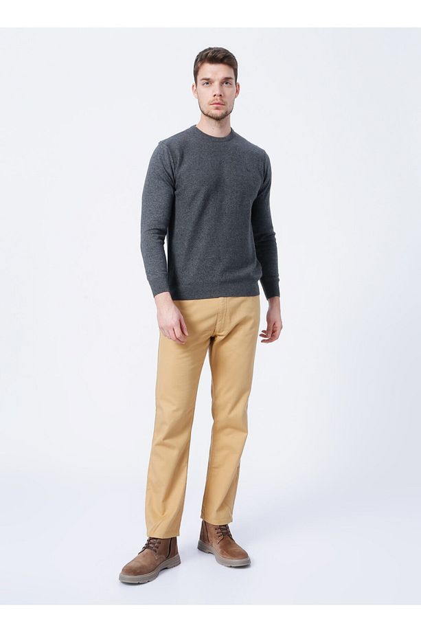 Altınyıldız Classics 4a0121200062. Normal Bel Regular Fit Armürlü Deve Tüyü Erkek Pantolon - 1