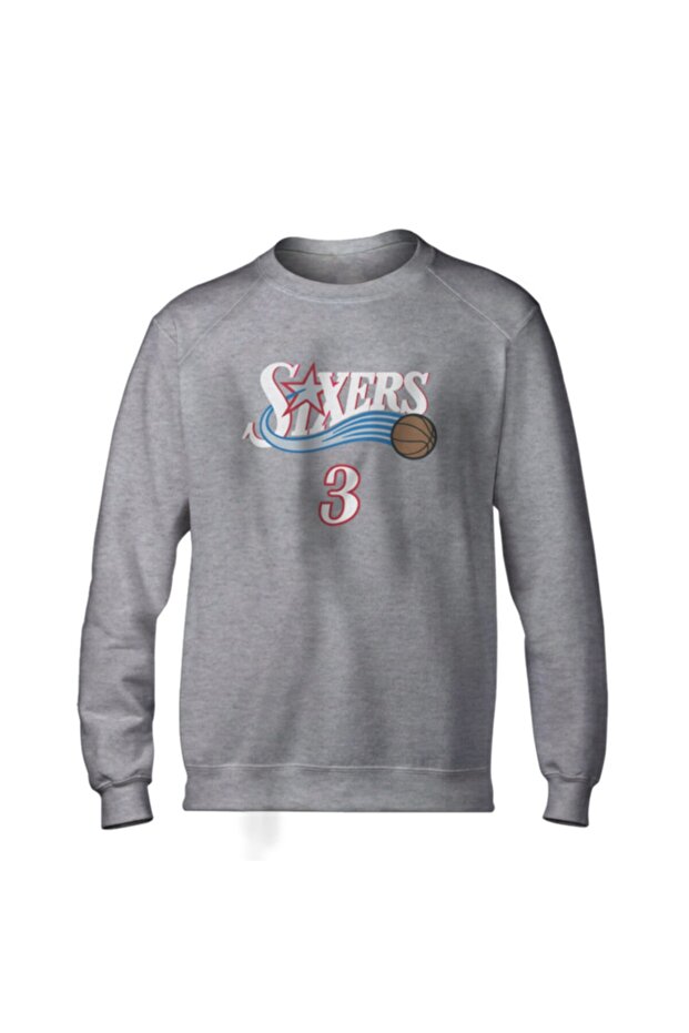 Siyah Sixers Allen Iverson Basic Sweatshirt - 4