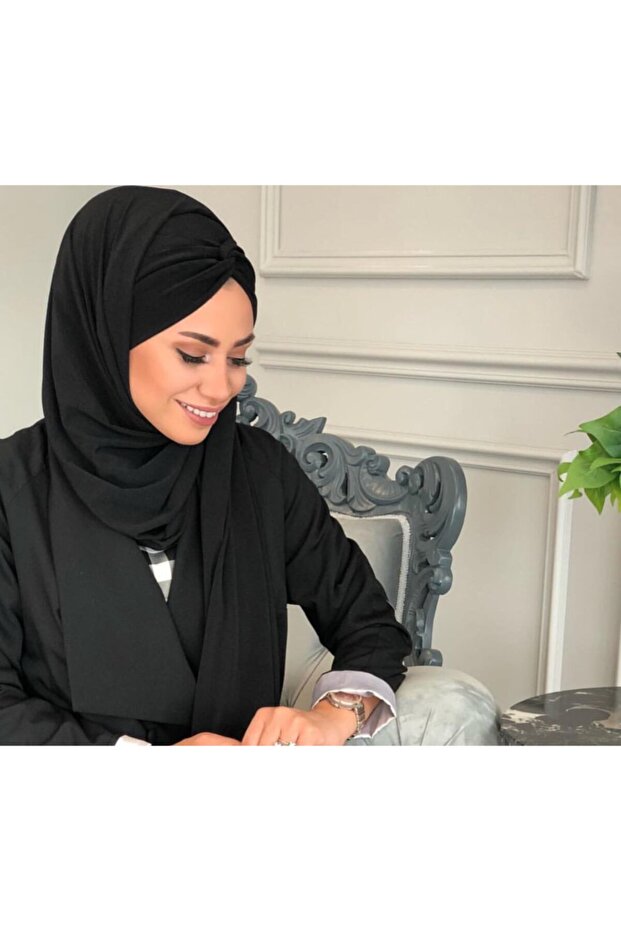 Düğüm Sandy Şal-siyah - 1