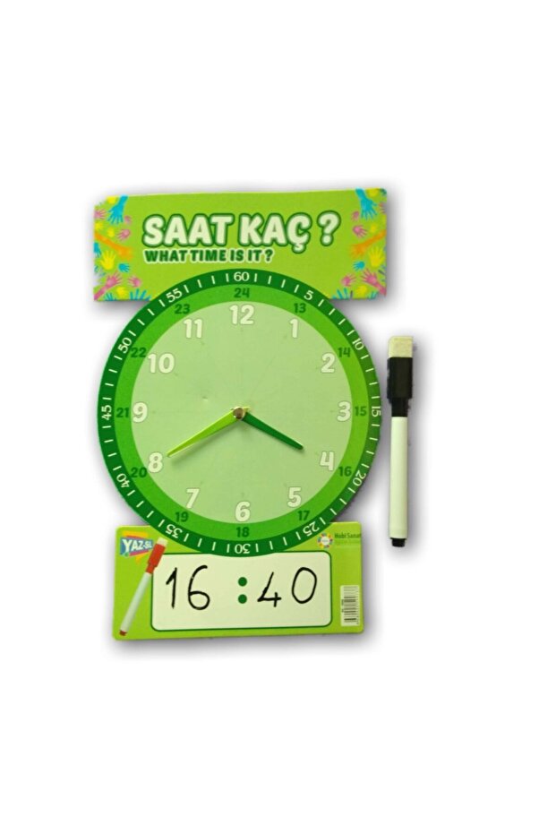 ساعة تعليمية للمسح الصيفي - أخضر - 1