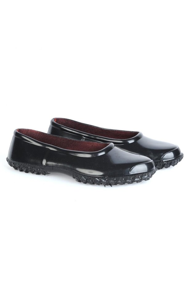 Mes Black Lined Women's Rubber Ballerina Shoes