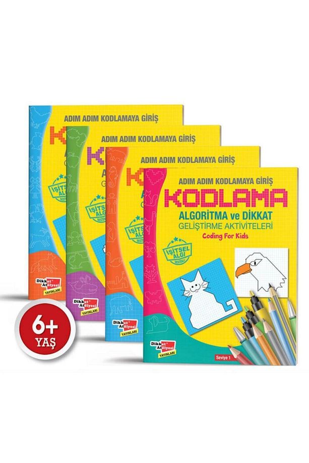 Algoritma Temelli Adım Adım Robotik Kodlama 4lü Kitap Seti Kitabı Robotik Kodlama (6+ Yaş) - 2