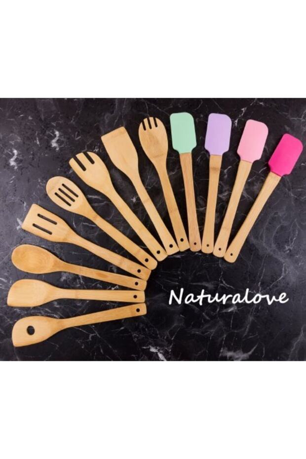 12 Parça Bambu Mutfak Seti - 1