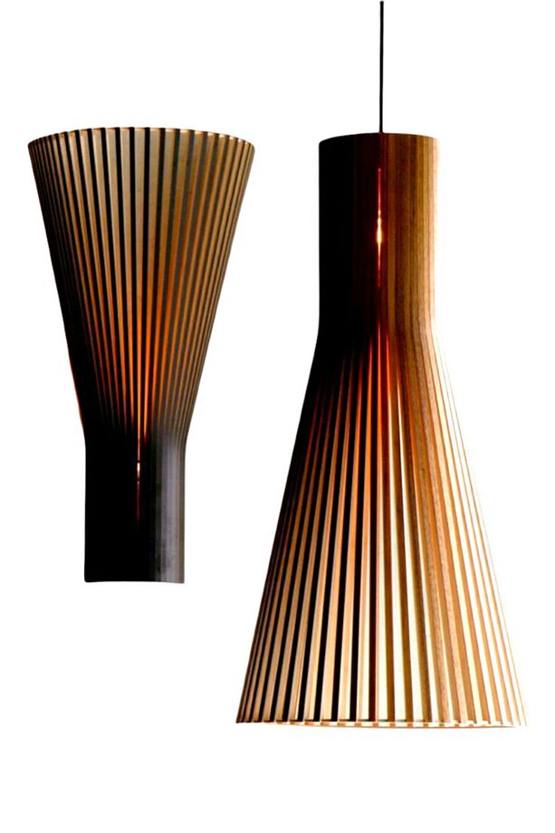 Konic Modern Tasarım Doğal Ahşap Mdf Rustik Salon Avize Aplik Set (2 Adet) - 1