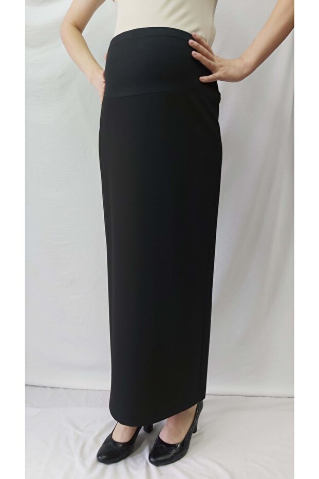 Woven Fabric Pencil Skirt