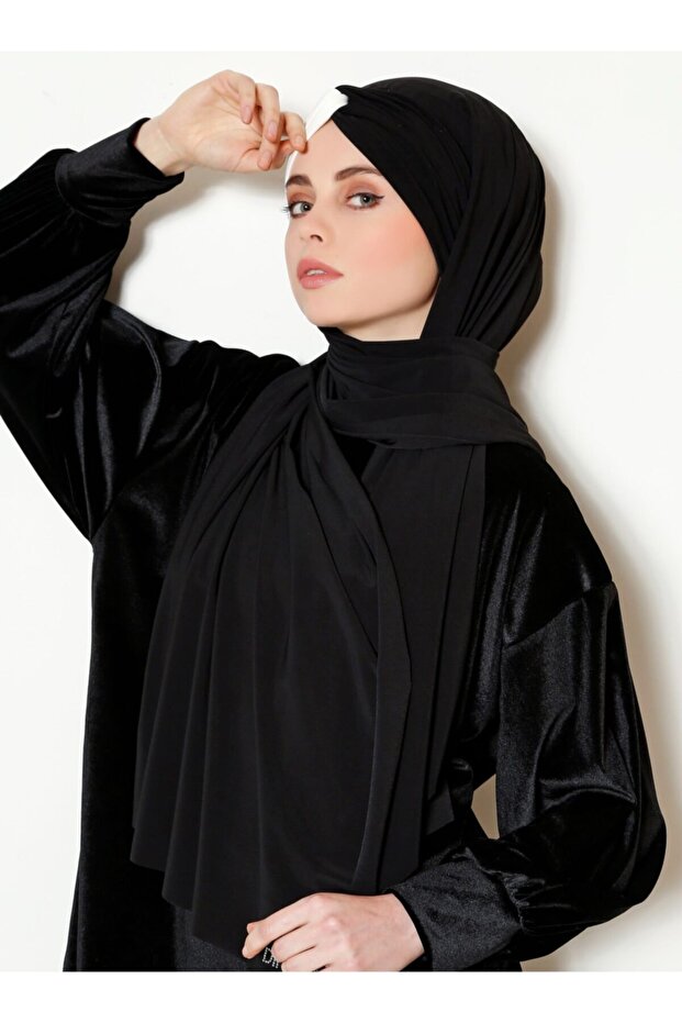 Düğüm Sandy Şal -siyah Beyaz - 1