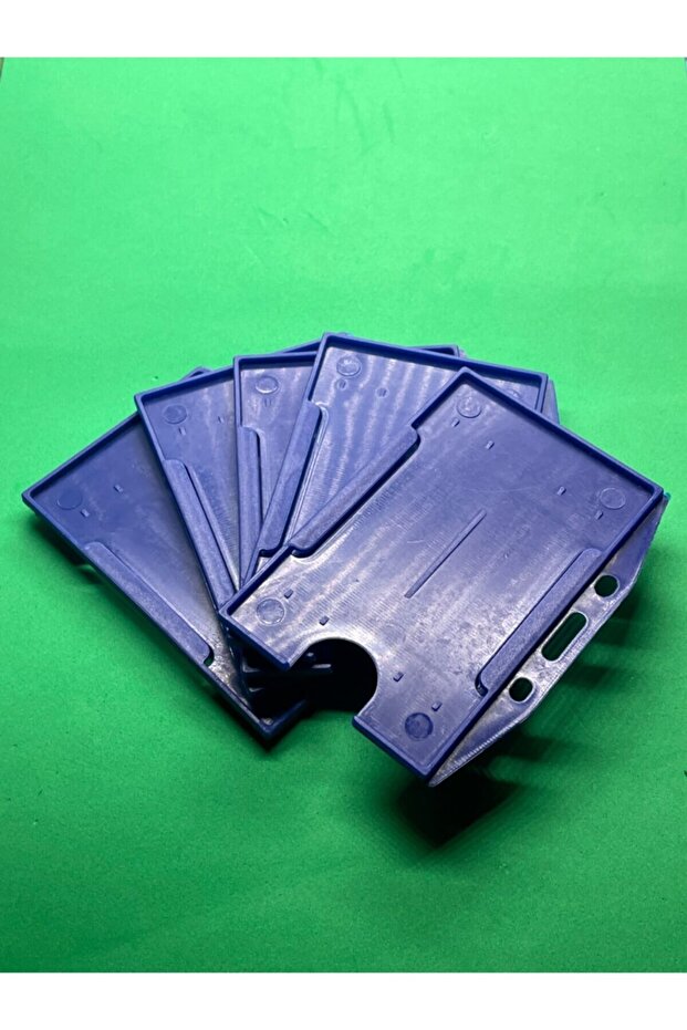 Navy Blue 5-Piece Horizontal Id Card Case Card Protector