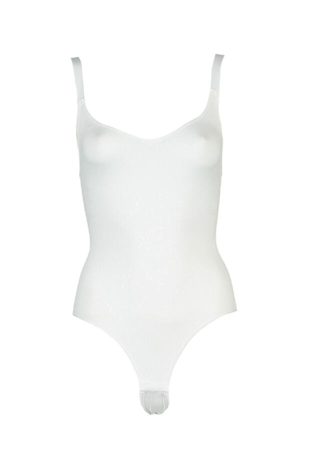 Women's White Seamless Body Corset 2944