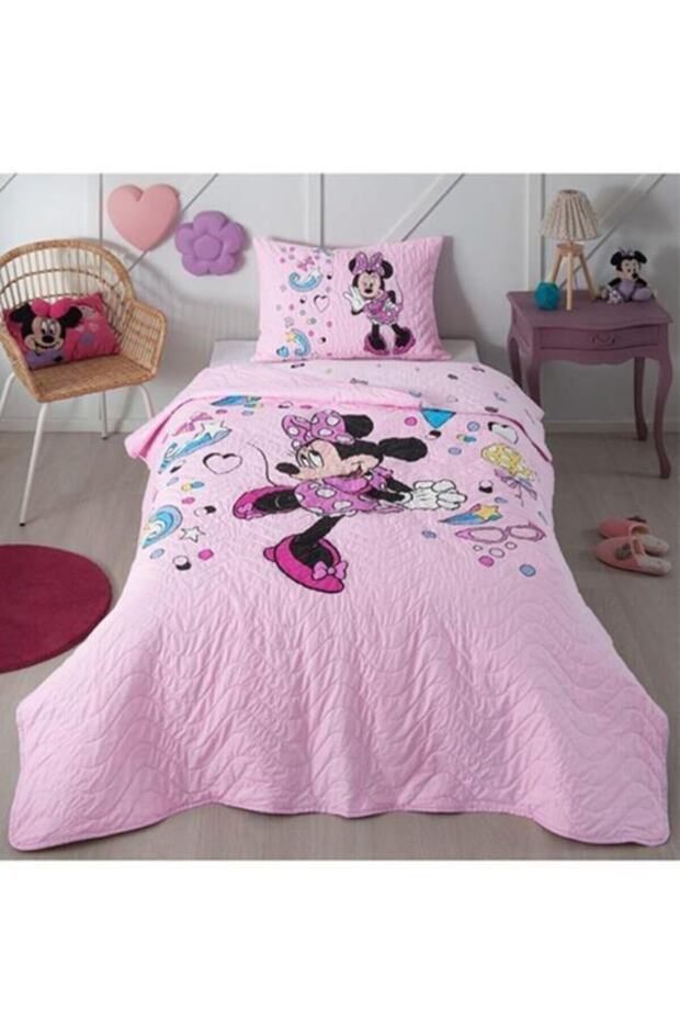 Lisanslı Kapitoneli Nevresim Takımı Set Minnie Mouse Icon - 2