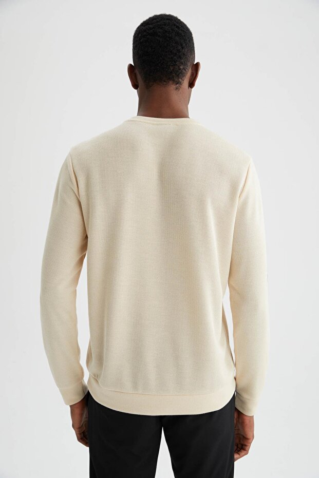 Modern Fit Bisiklet Yaka Sweatshirt - 5