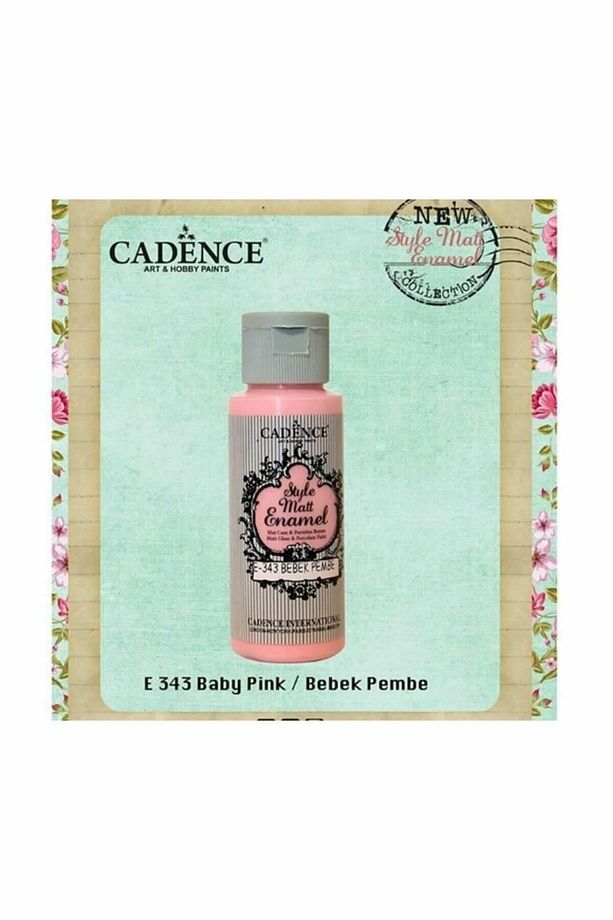 E-343 Style Matt Enamel Cam & Porselen Boyası 59 Ml. E-343 Bebek Pembe - 1