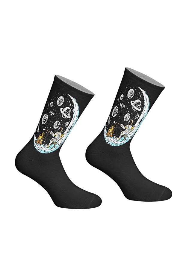 جوارب بطباعة رقمية بنمط رائد الفضاء - 1