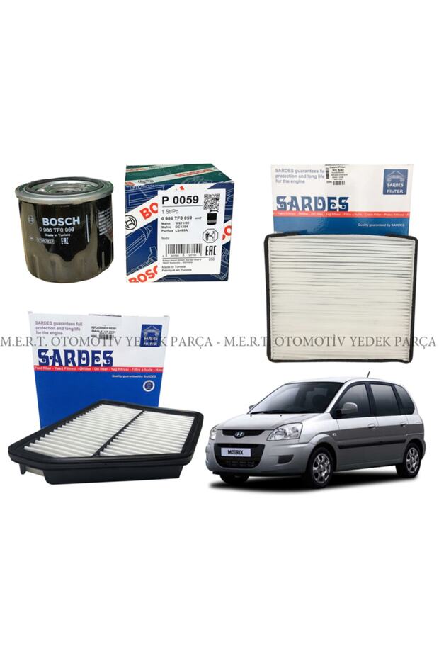 Hyundai Matrix 1.6 Benzinli Filtre Bakım Seti - 1