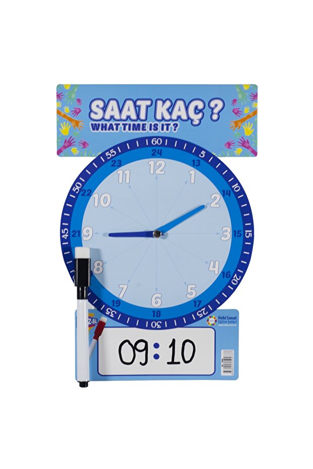 Summer Delete Tutorial Clock - Blue - 1