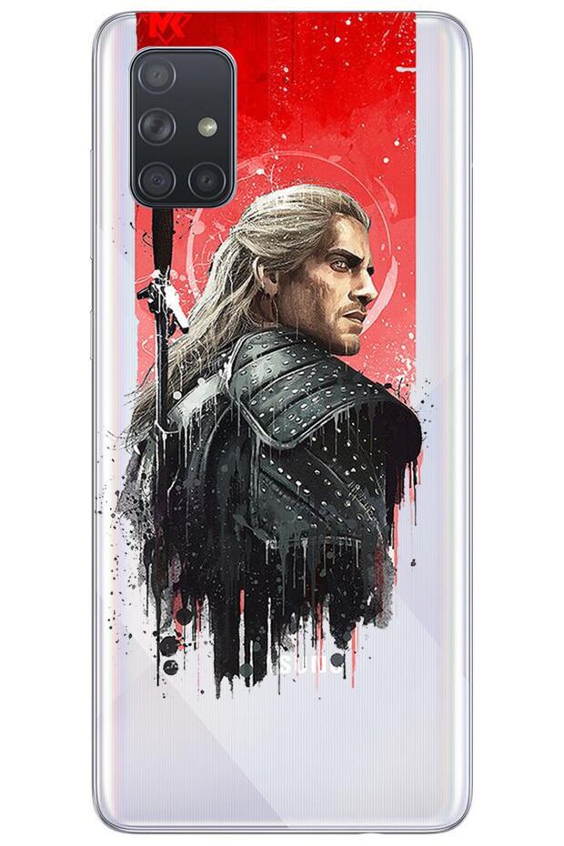Samsung A71 the Witcher Design Patterned Transparent Silicone Phone Case