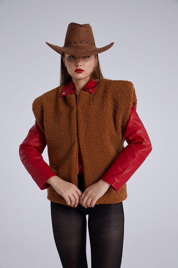 Brown Teddy Yelek - 3