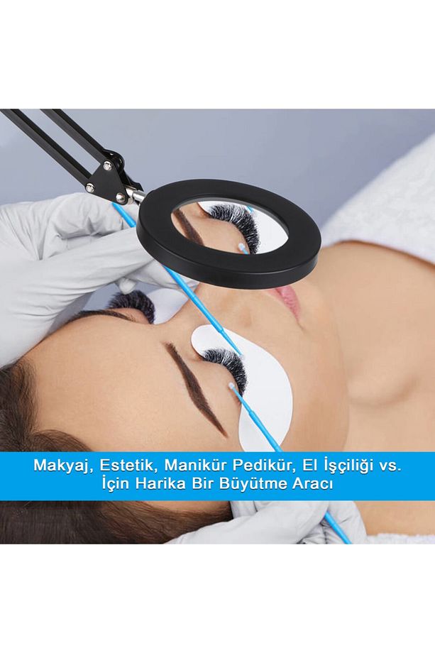 Çok Işlevli Masa Üstü Katlanabilir 5/8x Işıklı Büyüteç - 4