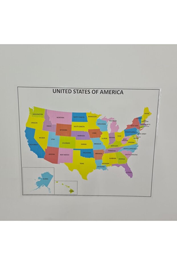 الولايات المتحدة الأمريكية خريطة الدولة اللون - 1