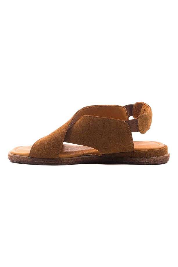 Azzare Kadın Sandalet Taba Süet - 6