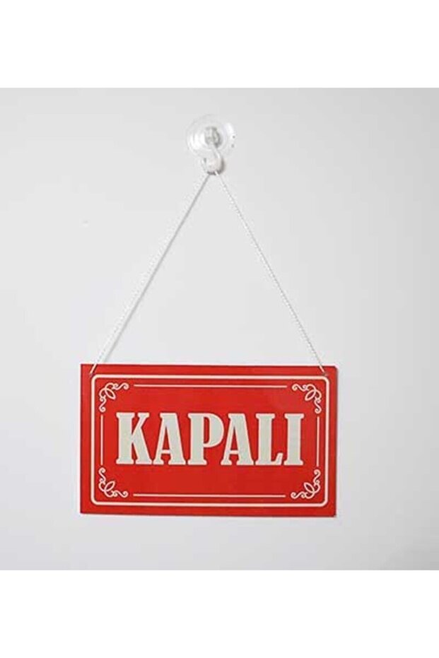 “Açık - Kapalı” Kapı Cam Levhası (2,7 mm Dekato) - 2