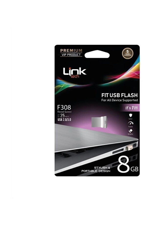 Tech F308 Fit Premium 8Gb Mini USB Flash Memory 25Mb/S